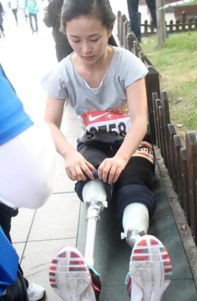 残疾女神廖智 参加上海马拉松引发正能量