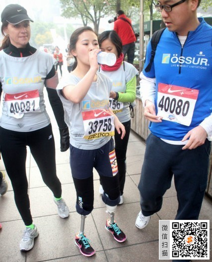 残疾女神廖智 参加上海马拉松引发正能量