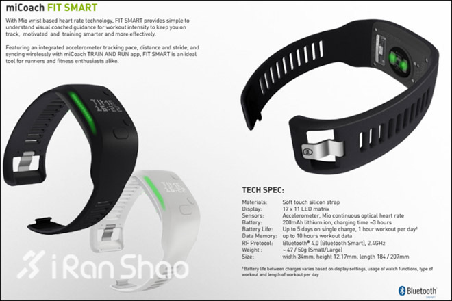 心智能，新选择—阿迪达斯Adidas miCoach Fit Smart智能手环最新动态
