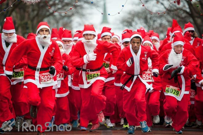 做一个善良的圣诞老人—世界各地的圣诞老人跑