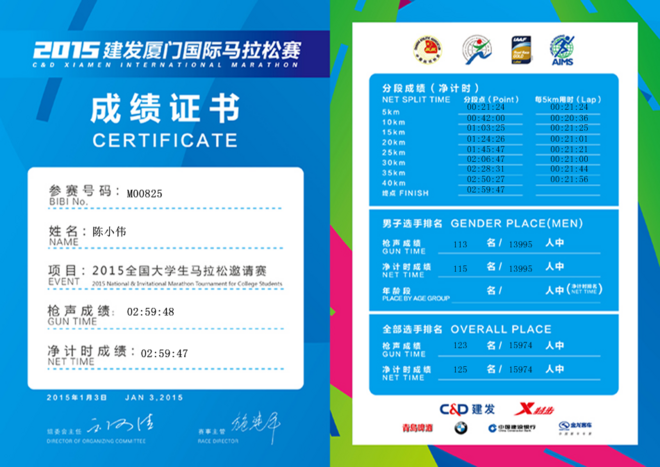 三小时的“轻松玩赛”——我的2015年厦门国际马拉松赛（多图）