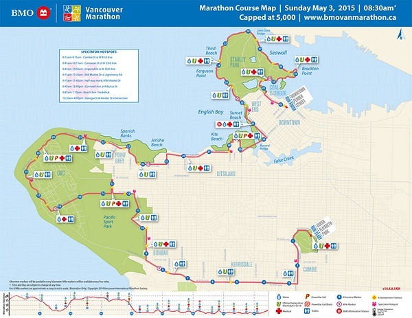 环球跑RunToWorld 2015加拿大温哥华马拉松行程