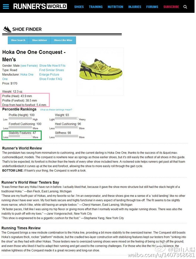 路战第一HOKA One One Conquest开箱