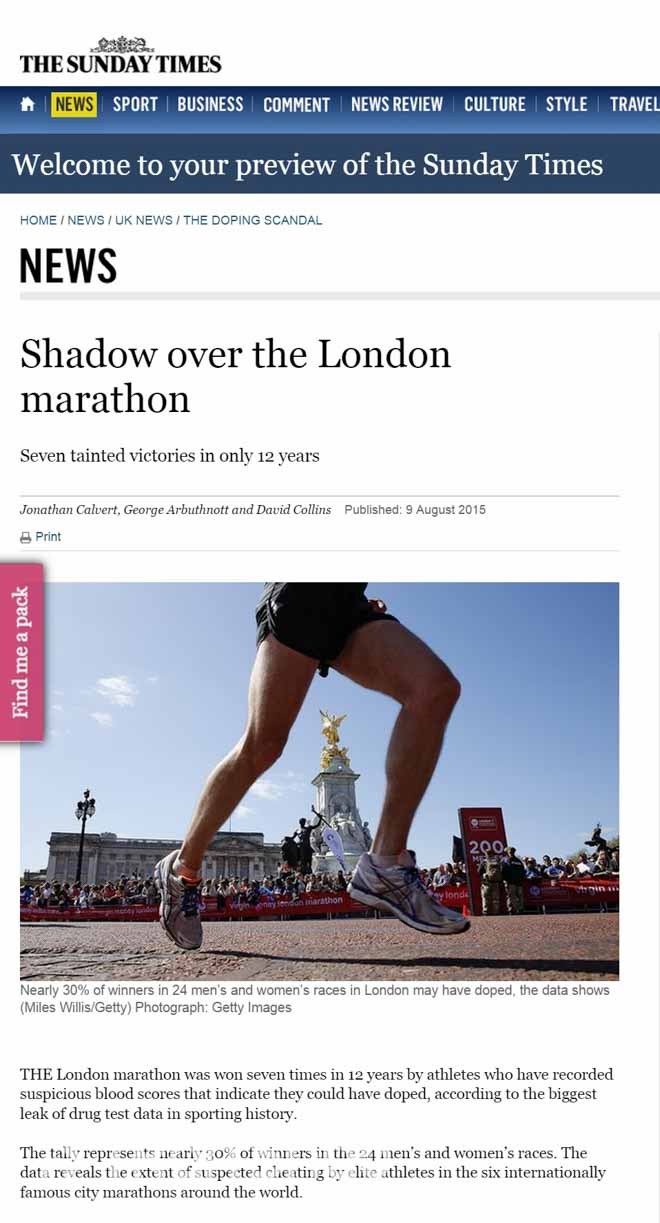 不扯淡新闻  | 马拉松面临史上最严重兴奋剂危机