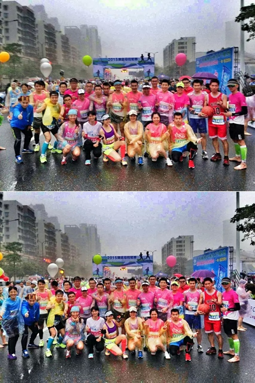 跑在2015 | 吞风吻雨  清远鸡变落汤鸡——记人生第一次全马