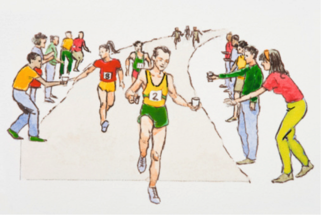 好了，终于跑完了！那该吃点什么好呢？