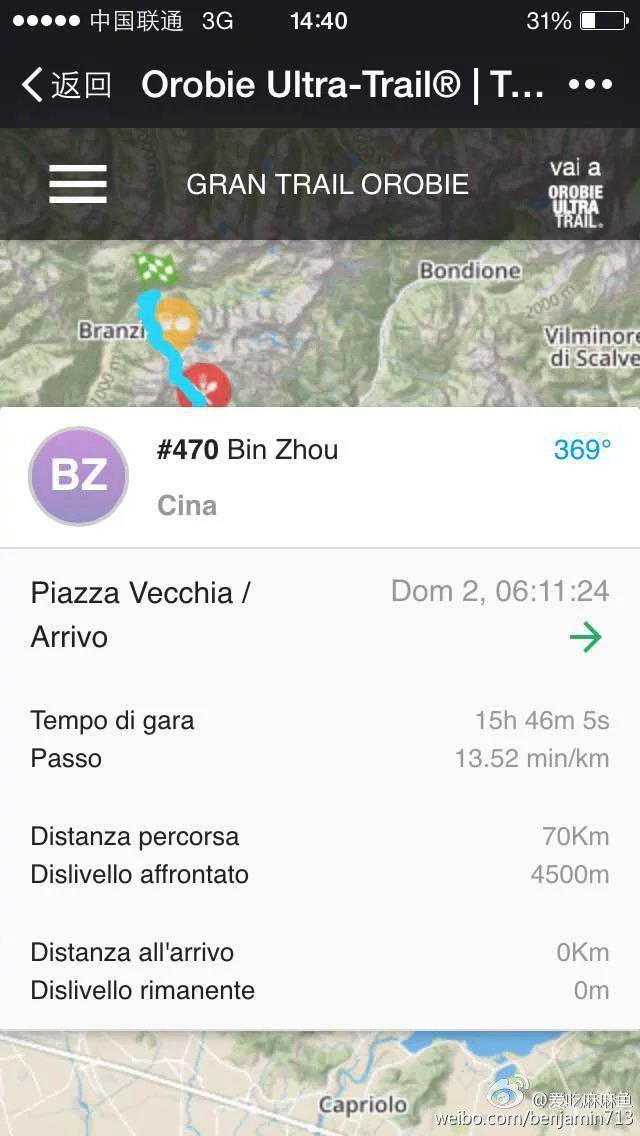 从 Maxi Race的失落到Orobie Ultra Trail的兴奋不已（转自微博）