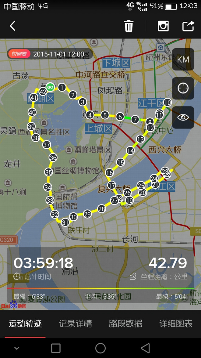 2015.11.01 冷雨杭城跑首马