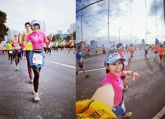 与你相遇 好幸运 无与伦比的那一抹广州蓝——记2015广州马拉松赛