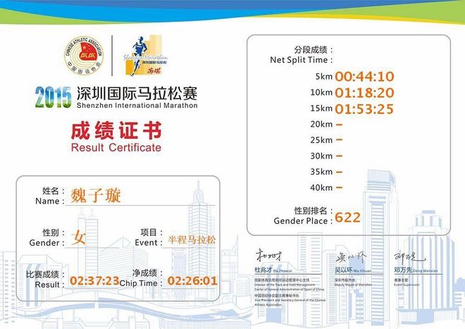 尼尼小的首次马拉松体验