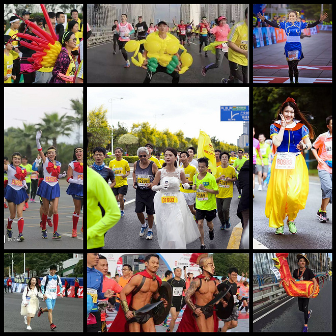 与你相遇 好幸运 无与伦比的那一抹广州蓝——记2015广州马拉松赛