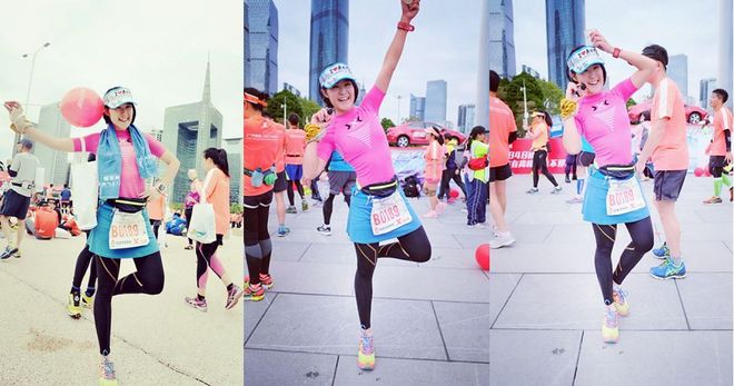 与你相遇 好幸运 无与伦比的那一抹广州蓝——记2015广州马拉松赛