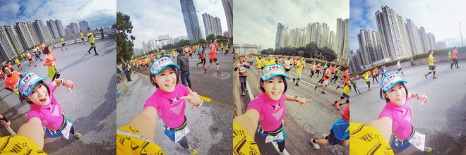 与你相遇 好幸运 无与伦比的那一抹广州蓝——记2015广州马拉松赛