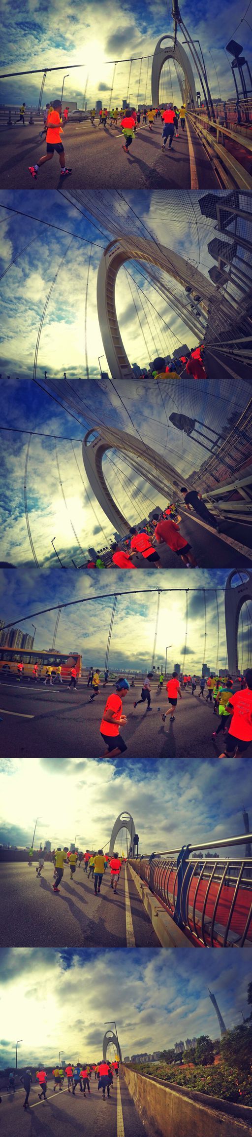 与你相遇 好幸运 无与伦比的那一抹广州蓝——记2015广州马拉松赛