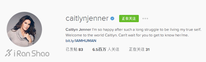 人物：Caitlyn Jenner，由他变成她的奥运冠军