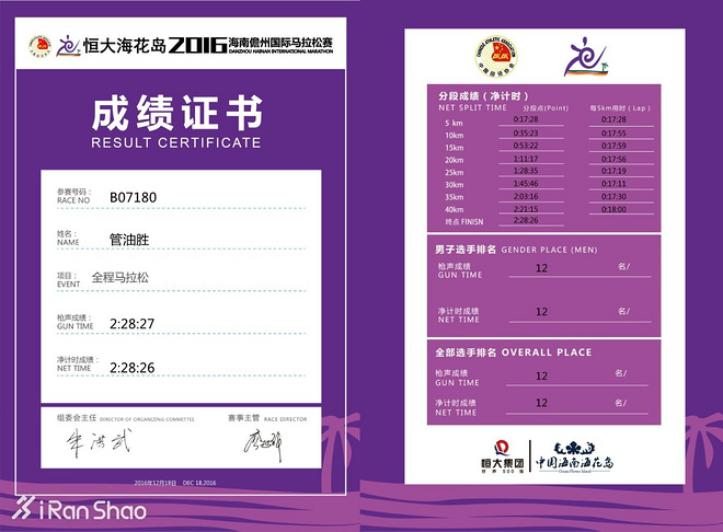 人物 | 厦马国内冠军管油胜：背靠背跑北马，也是中国第一