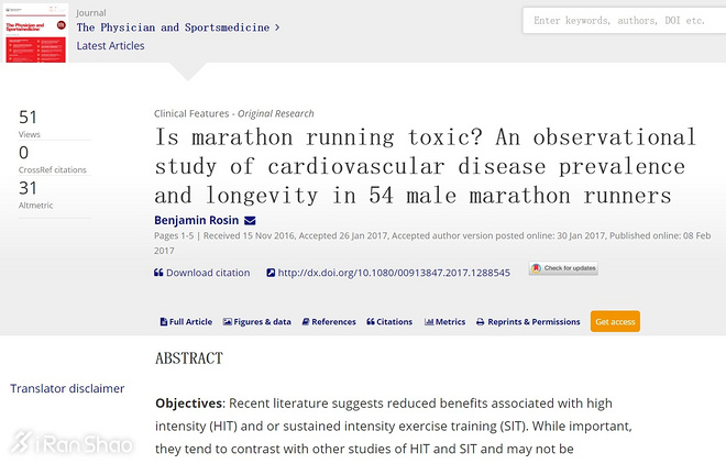 深度 | 美国最新研究：马拉松延寿效果最佳，可让你多活19年