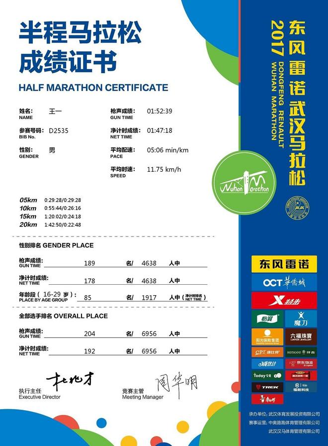 2017汉马之行：一场在雨中坚持的洗礼