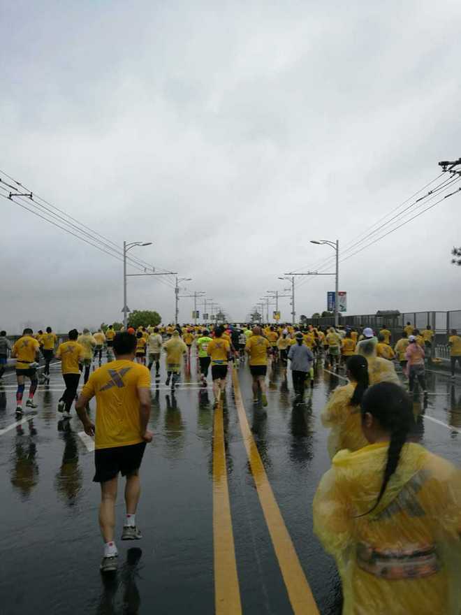风里雨里的悲喜交加                  ——2017汉马记