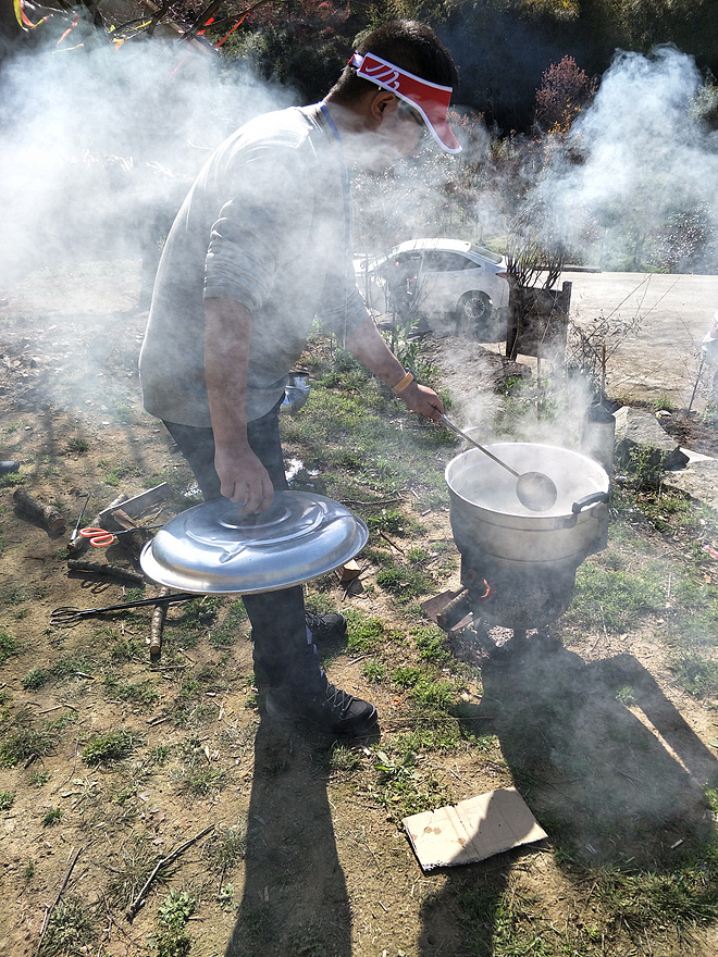 四明山，樱花海棠开，观赤霞远燃沧海