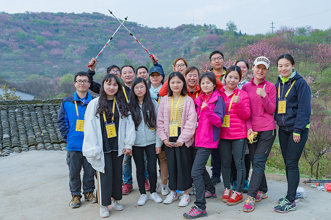 四明山，樱花海棠开，观赤霞远燃沧海