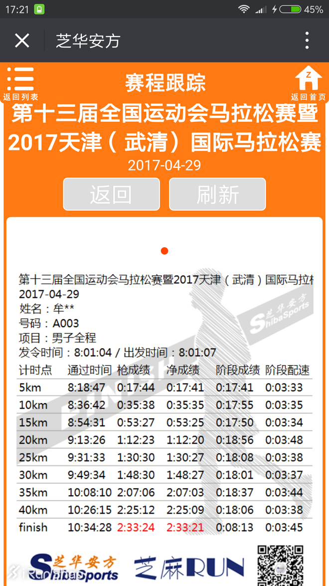 人物 | 牟振华：从外卖小哥到全运会马拉松亚军