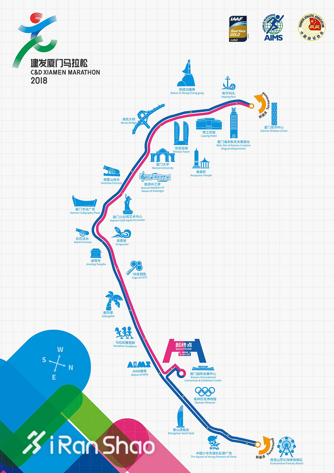 独家 | 最美赛道全马专属 一张图看懂2018厦门马拉松