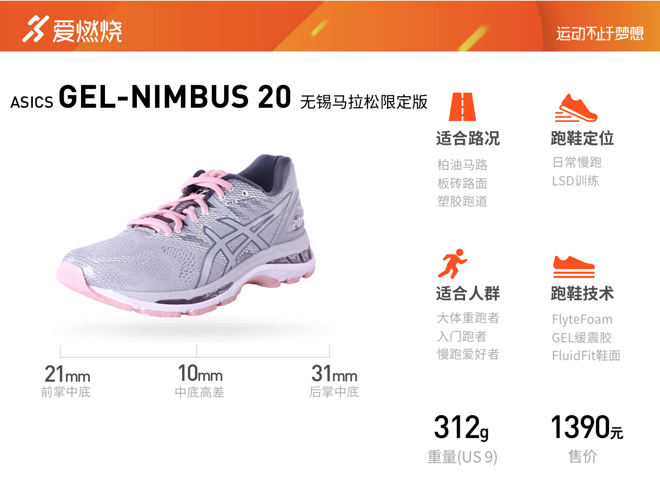 开箱 | ASICS NIMBUS 20无锡马拉松限定版 粉粉的多可爱
