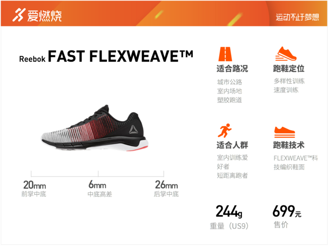 跑鞋 | Reebok FAST FLEXWEAVE™评测 出色鞋面给跑步带来更多可能