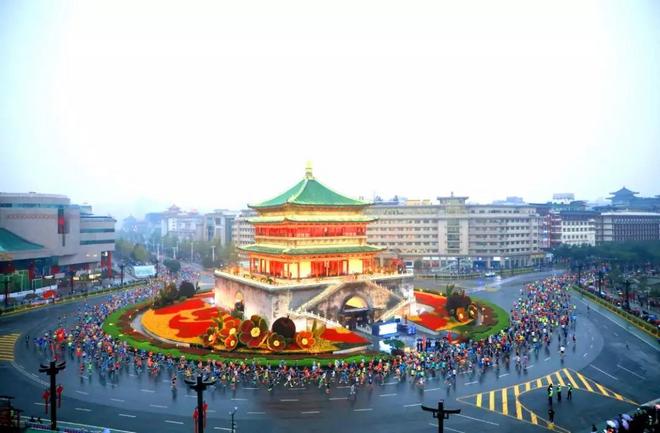 丹凤翱翔，天下永宁丨2019 西安国际马拉松赛鸣枪开跑​
