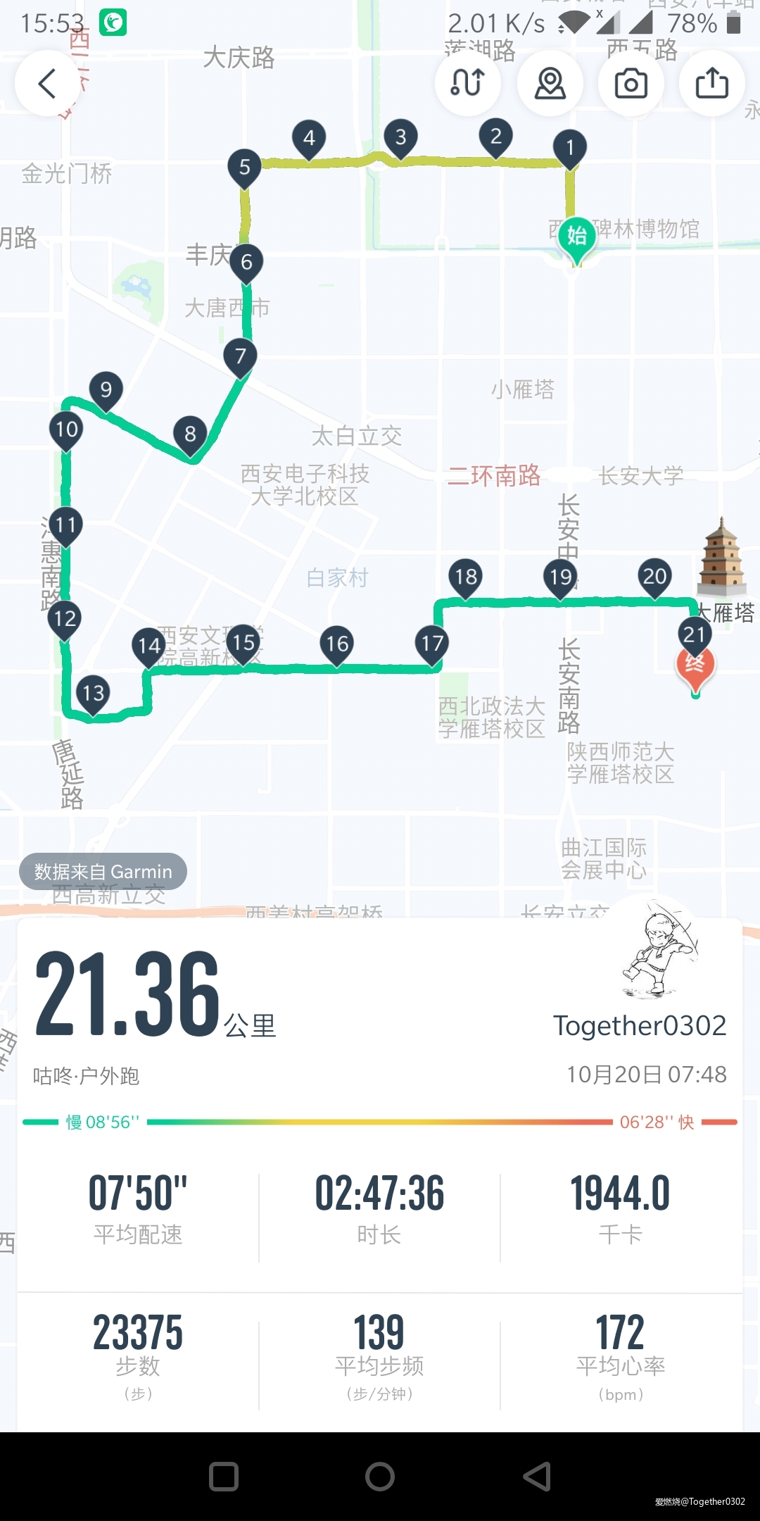 雨中看尽长安花——2019西安马拉松赛记