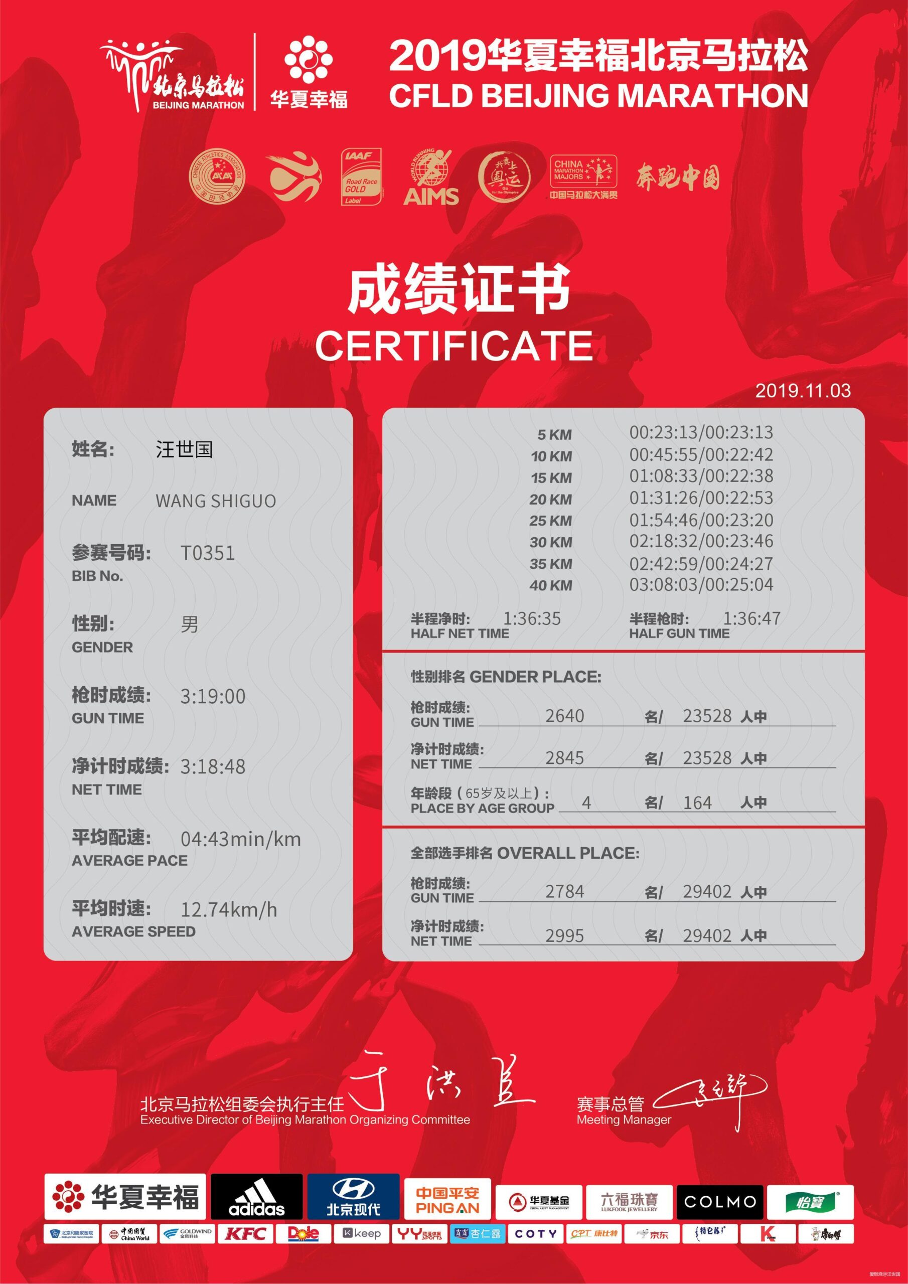 三年跑北马  挺进3 2 0